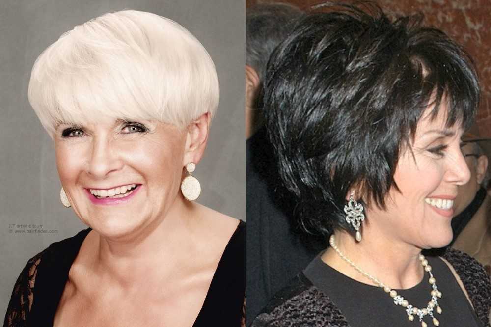 Современные стрижки для женщин на короткие волосы 60 лет для полных женщин фото
