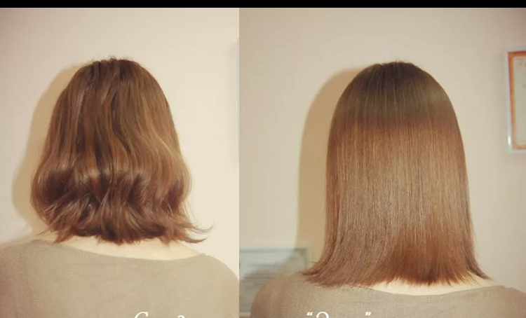 Ботокс для волос на каре фото до и после