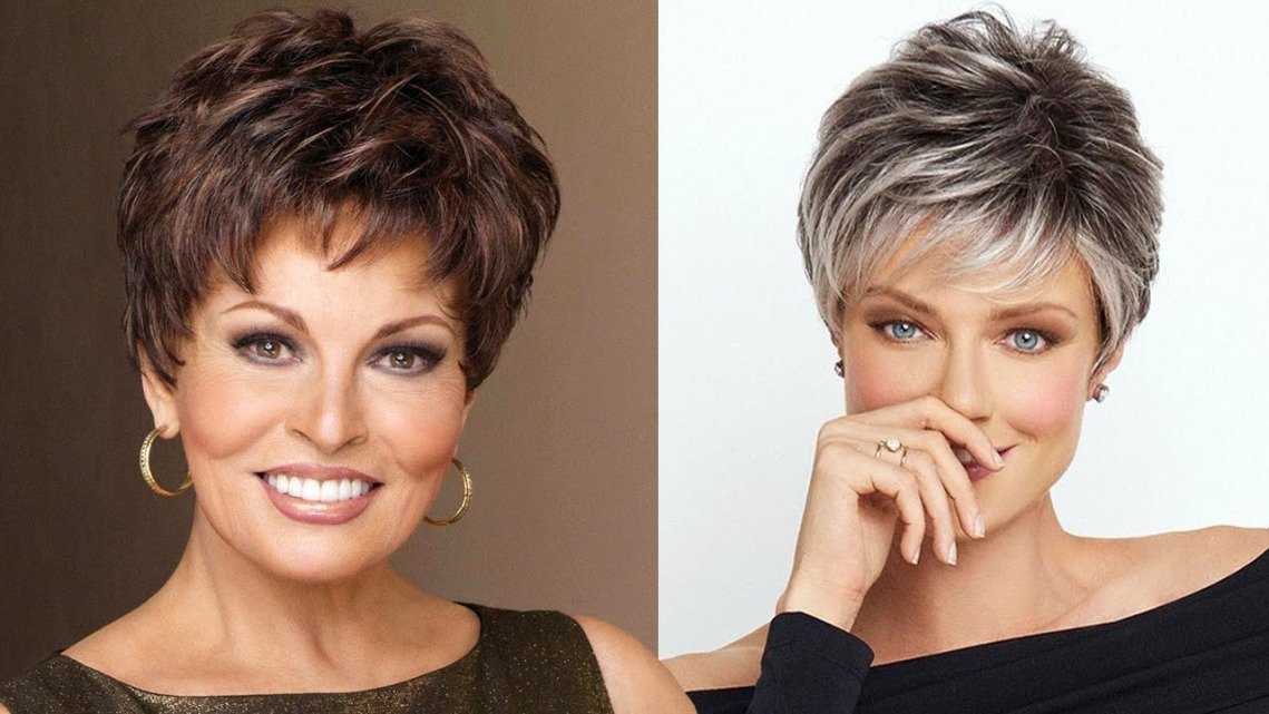 Покраска волос в два цвета фото на короткие волосы для женщин 50 лет фото