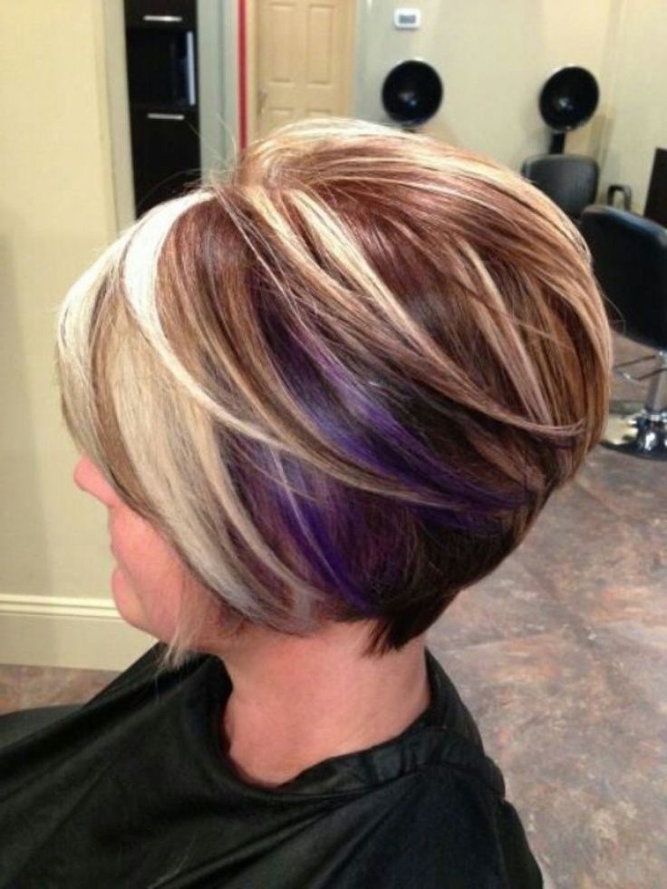 Покраска волос в два цвета стрижка боб