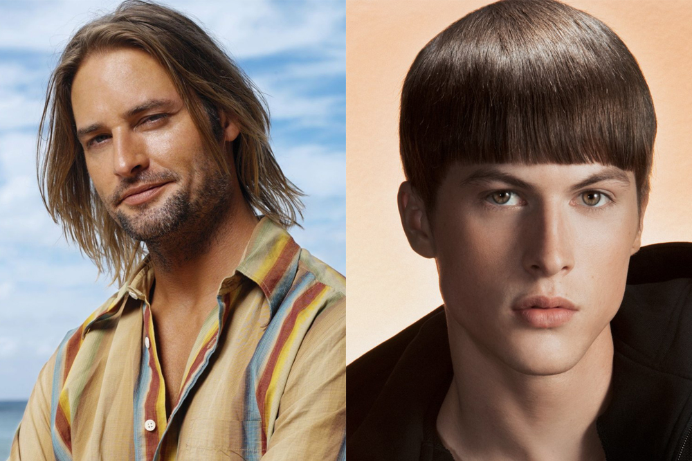 Как волосы разделить на две части для мужчин