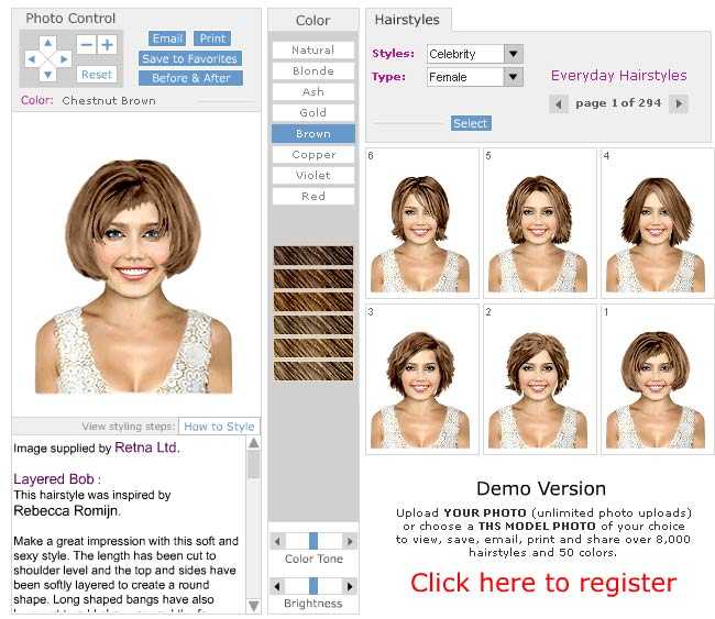 Программа для подбора стрижки и цвета волос по фотографии на телефоне онлайн