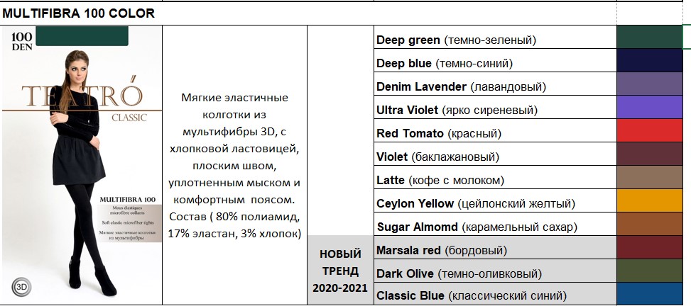 100 цвета. Teatro Multifibra 100 Color цвета. Колготки ТЕАТРО мультифибра 100 колор. Колготки Иннаморе мультифибра 100 колор. Цвета колготок ТЕАТРО 240 ден.