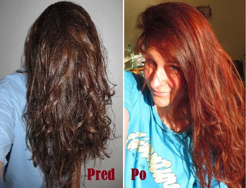 Рыжая хна на темные волосы результат фото