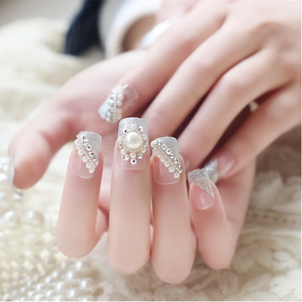 Дизайн ногтей на свадьбу для невесты фото
